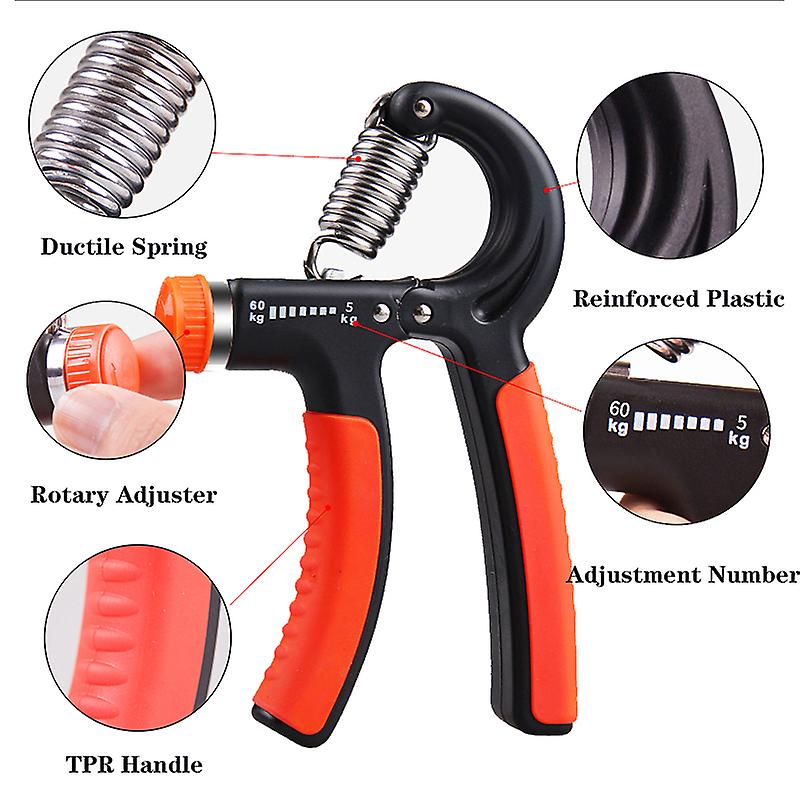 Adjustable Hand Grip Strengthener 5-60KG - Fitness Exerciser for Wrist and Forearm Training