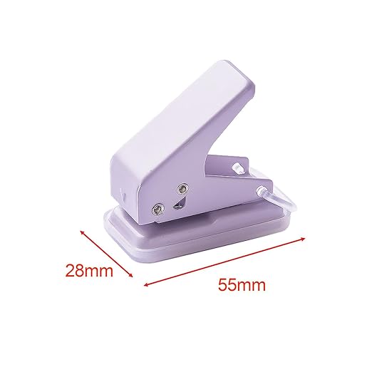 KW-Trio 92A0 Compact Single Hole Punch - 10 Sheets Capacity, Mini Loose Leaf Puncher, Easy Storage with Lock
