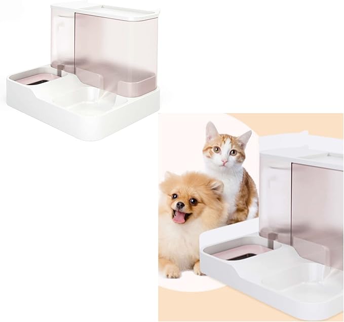 Large Capacity 2-in-1 Cat Feeder & Water Dispenser - Automatic Pet Feeding Solution