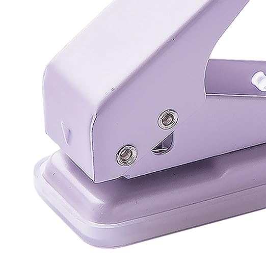 KW-Trio 92A0 Compact Single Hole Punch - 10 Sheets Capacity, Mini Loose Leaf Puncher, Easy Storage with Lock
