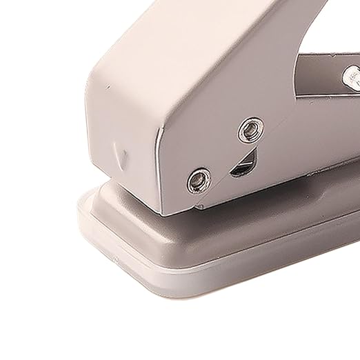 KW-Trio 92A0 Compact Single Hole Punch - 10 Sheets Capacity, Mini Loose Leaf Puncher, Easy Storage with Lock