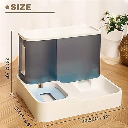 Large Capacity 2-in-1 Cat Feeder & Water Dispenser - Automatic Pet Feeding Solution