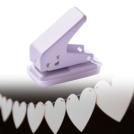 KW-Trio 92A0 Compact Single Hole Punch - 10 Sheets Capacity, Mini Loose Leaf Puncher, Easy Storage with Lock