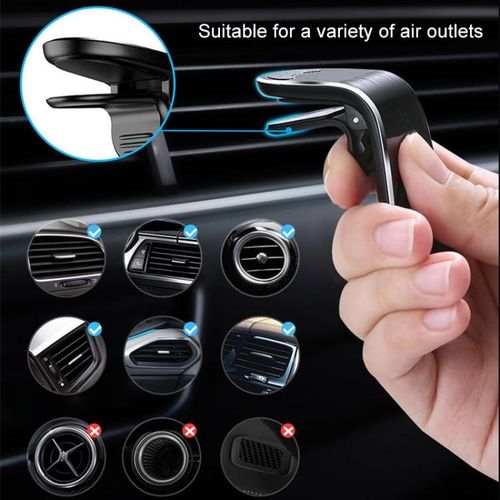 Compact Magnetic Car Phone Holder – Universal Air Vent Mount