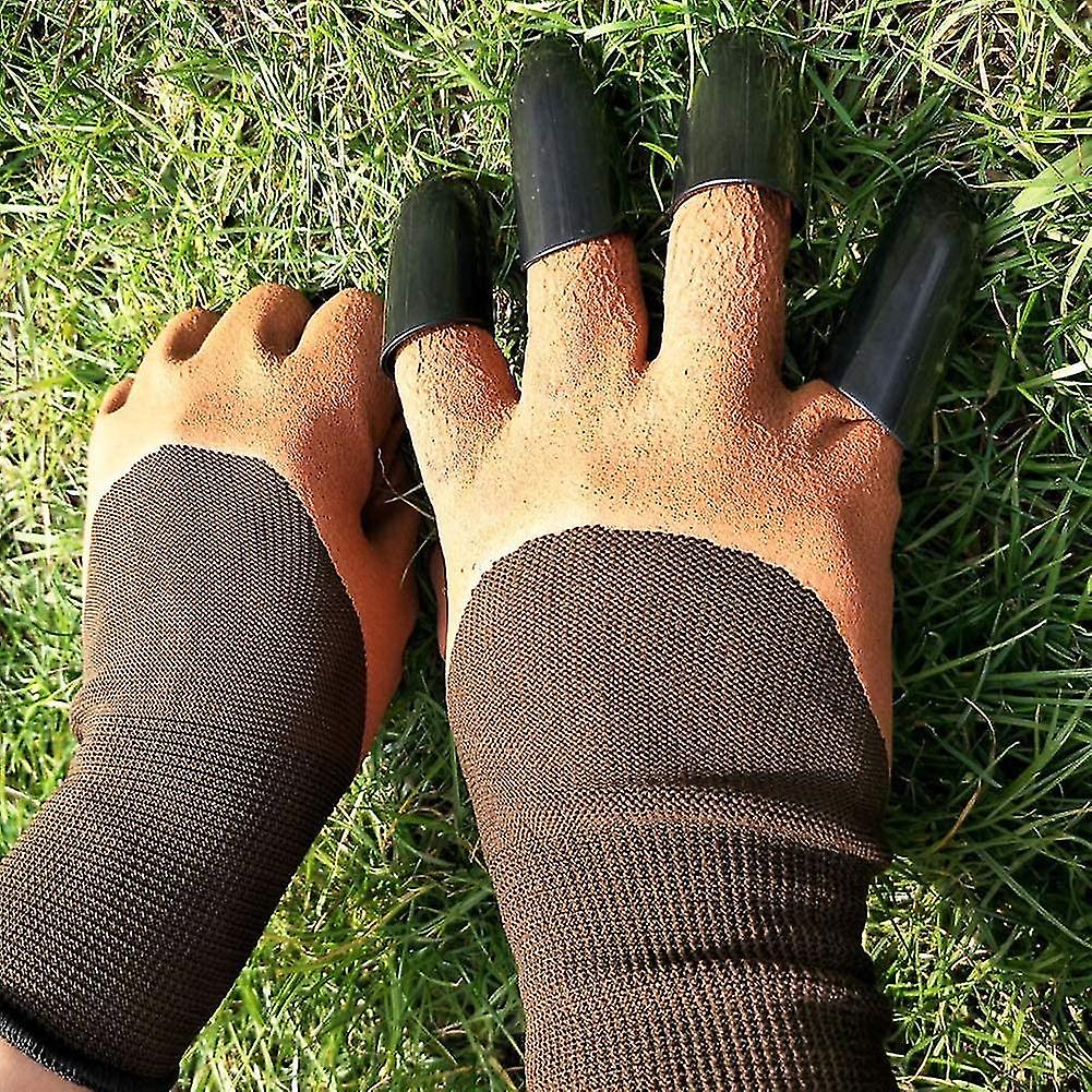 Multipurpose Digging Gloves with Claws for Gardening and Planting - Durable Latex and ABS Material