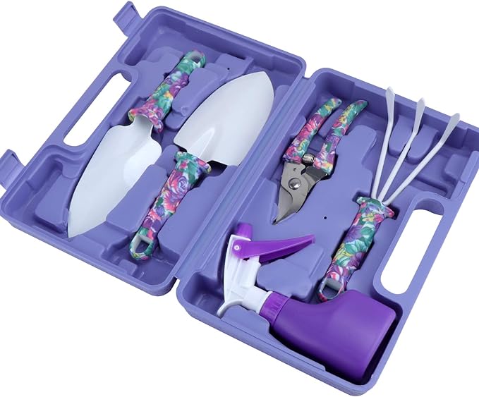 Versatile YL025 Gardening Tool Set for Pots & Plants - Stainless Steel 5-Piece Kit