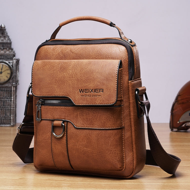 Vintage PU Leather Crossbody Business Bag for Men - Classic Handbag