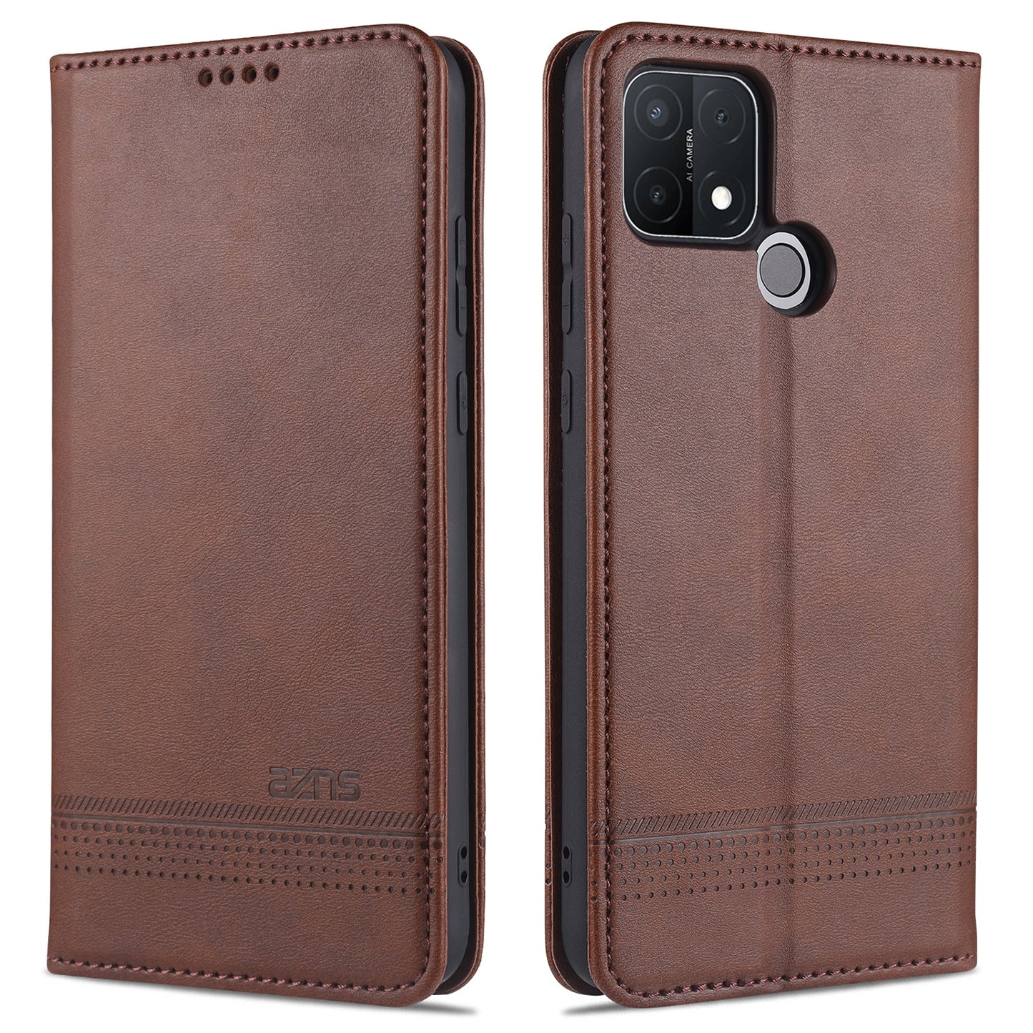 For OPPO A15 Leather Wallet Case with Card Holder & Magnetic Closure