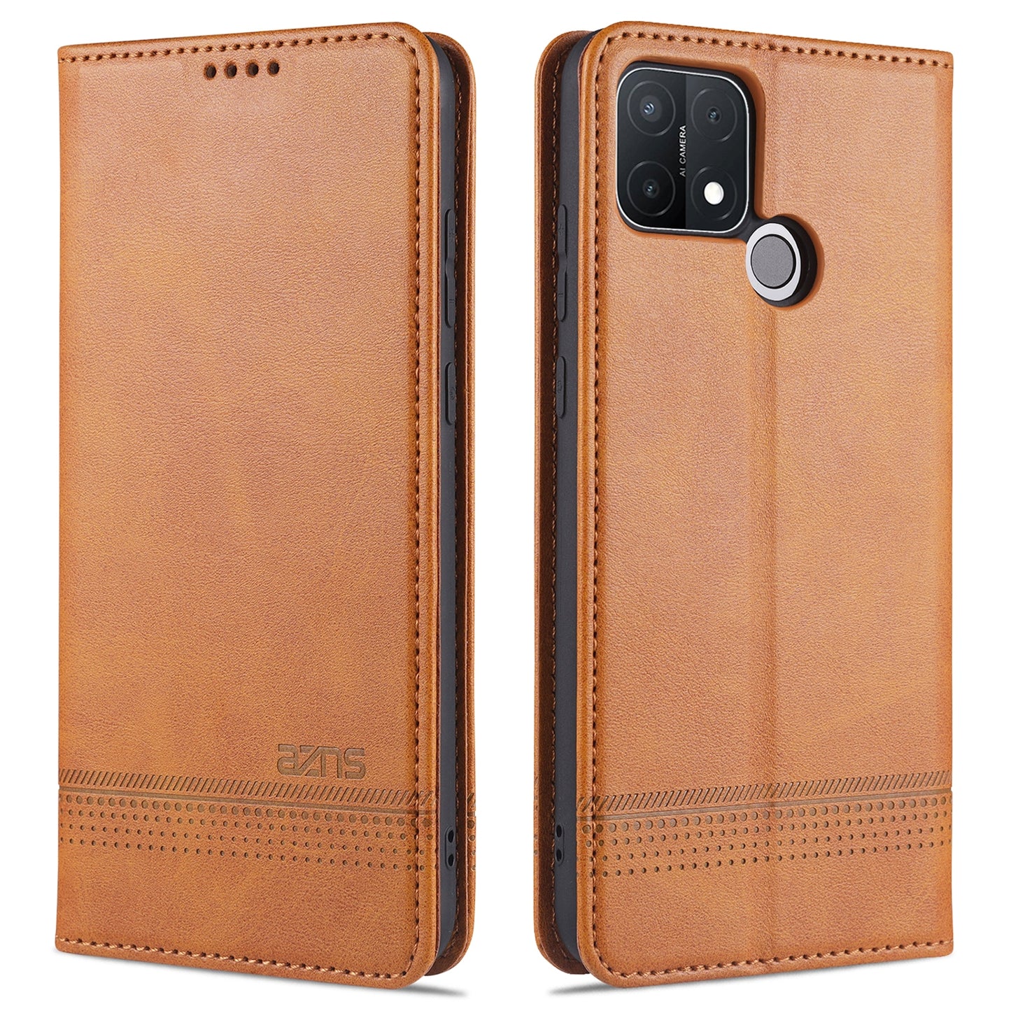 For OPPO A15 Leather Wallet Case with Card Holder & Magnetic Closure