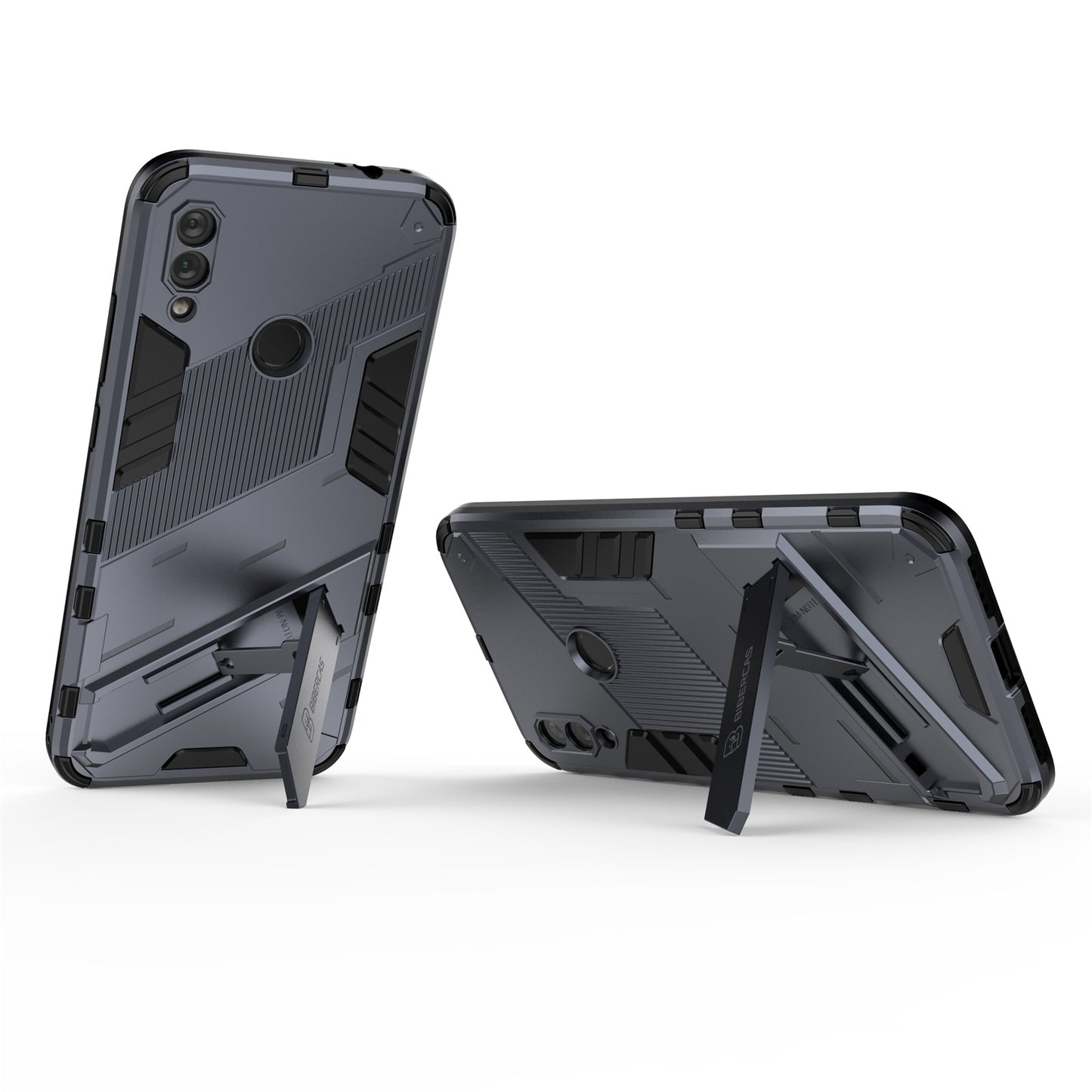 Xiaomi Redmi Note 7 Shockproof Phone Case - Punk Armor 2-in-1 PC + TPU with Invisible Holder