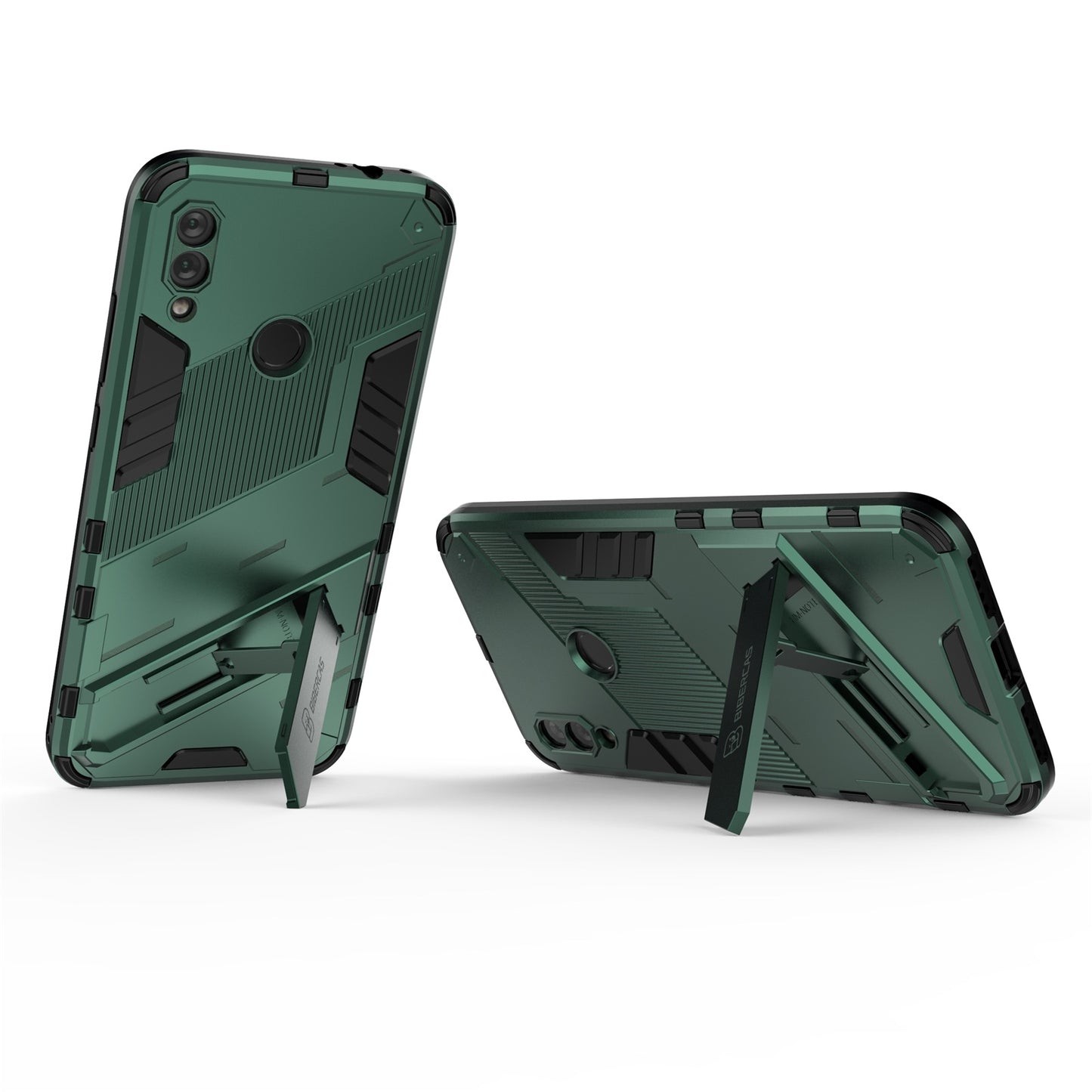 Xiaomi Redmi Note 7 Shockproof Phone Case - Punk Armor 2-in-1 PC + TPU with Invisible Holder