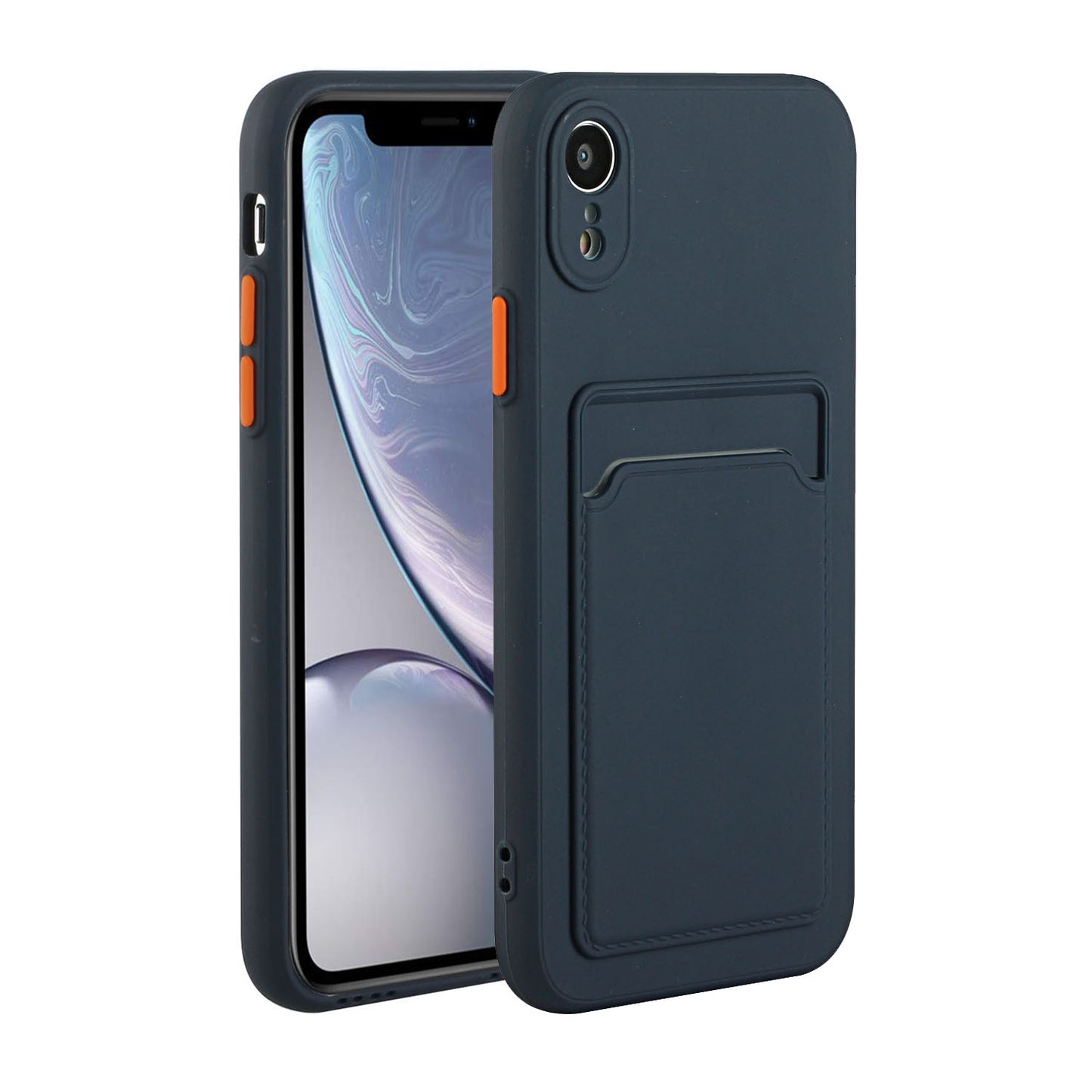 For Apple iPhone XR Shockproof TPU Case with Card Holder - Durable & Lightweight Design
