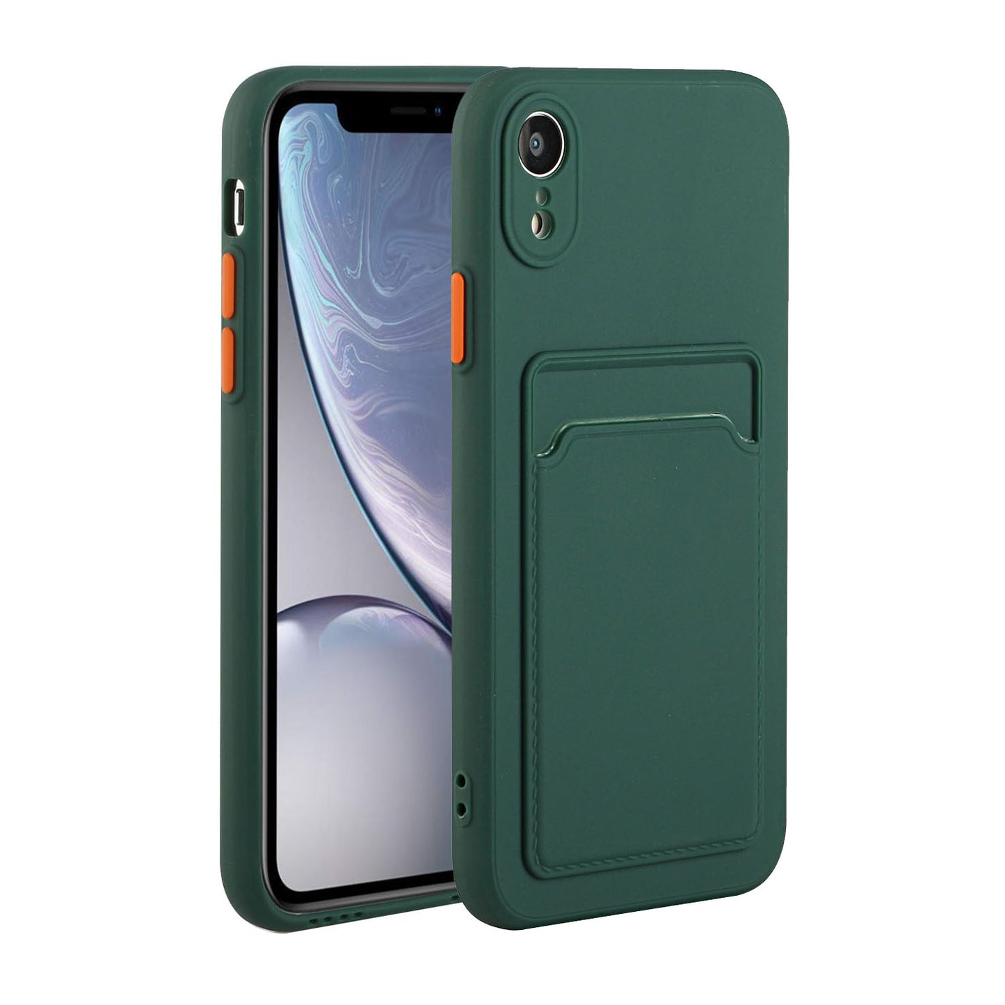 For Apple iPhone XR Shockproof TPU Case with Card Holder - Durable & Lightweight Design
