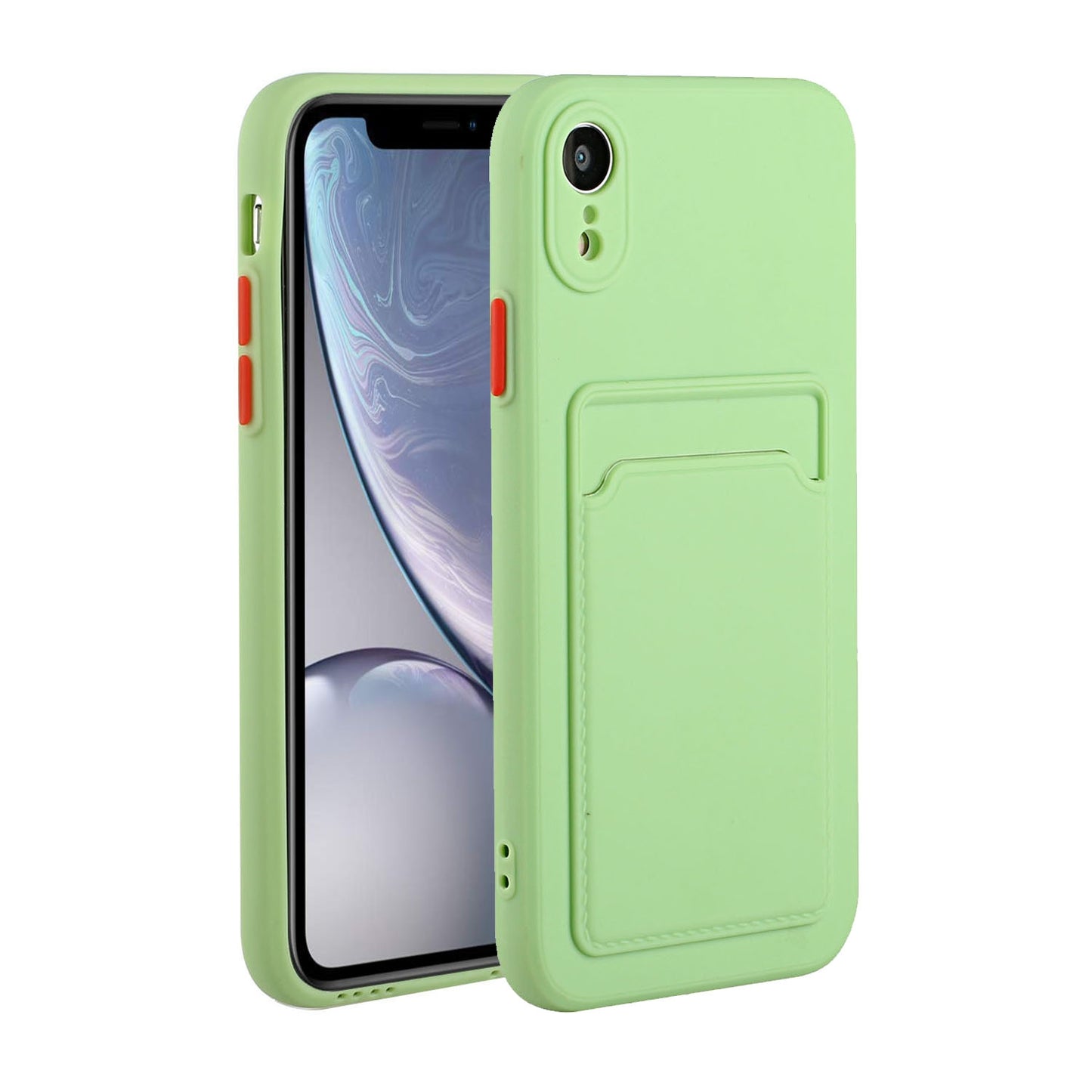 For Apple iPhone XR Shockproof TPU Case with Card Holder - Durable & Lightweight Design