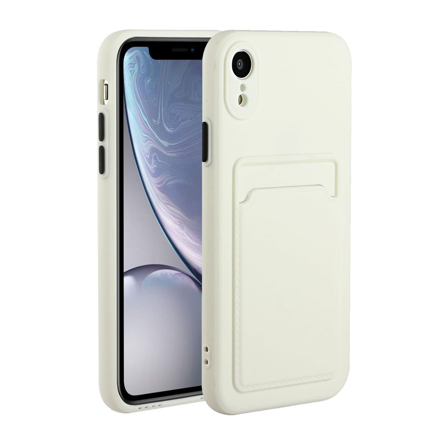 For Apple iPhone XR Shockproof TPU Case with Card Holder - Durable & Lightweight Design