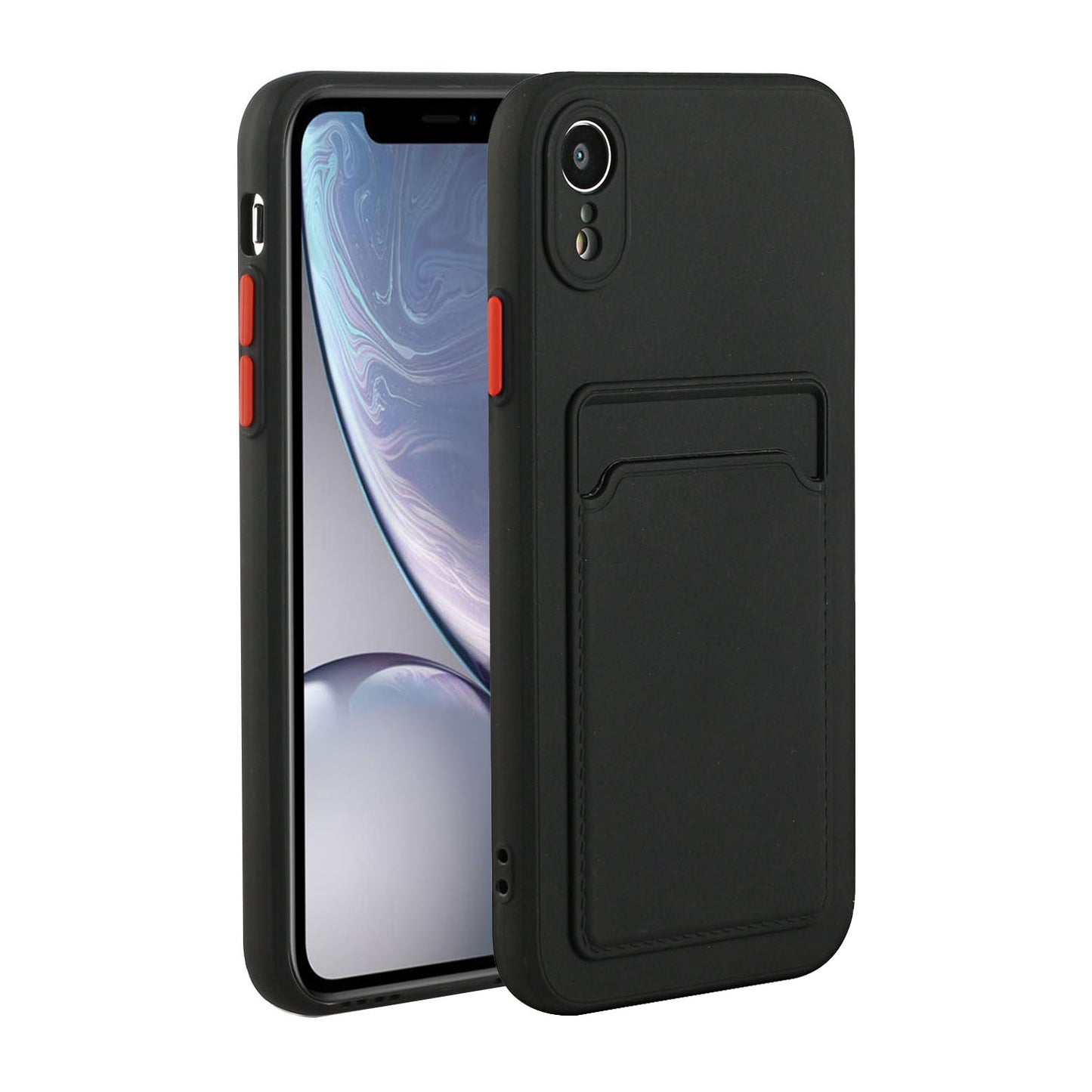For Apple iPhone XR Shockproof TPU Case with Card Holder - Durable & Lightweight Design