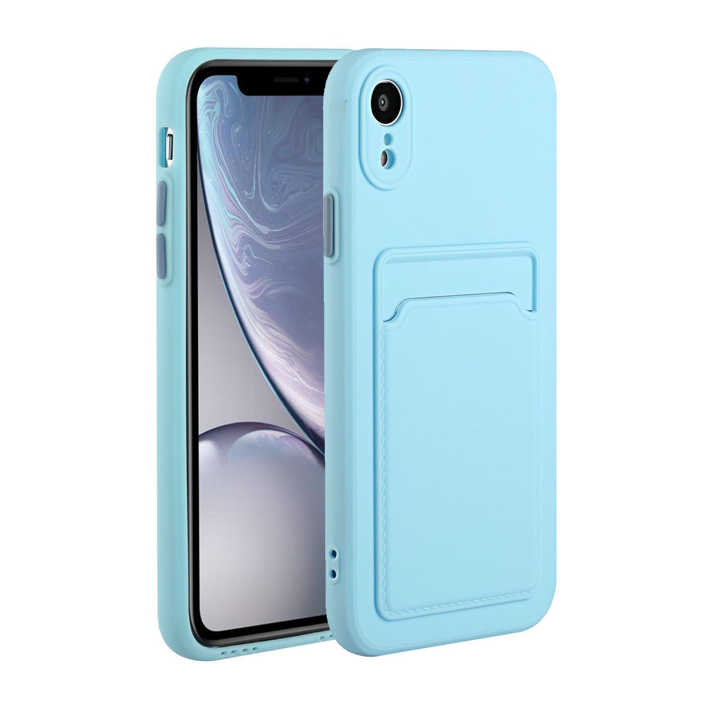 For Apple iPhone XR Shockproof TPU Case with Card Holder - Durable & Lightweight Design