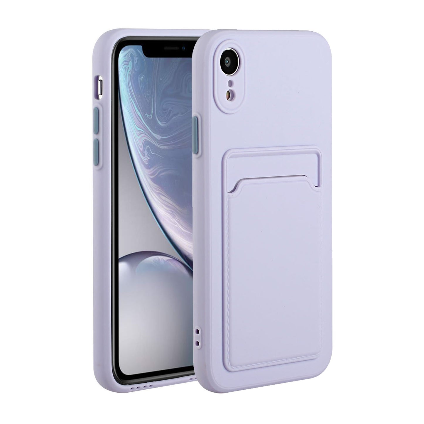 For Apple iPhone XR Shockproof TPU Case with Card Holder - Durable & Lightweight Design