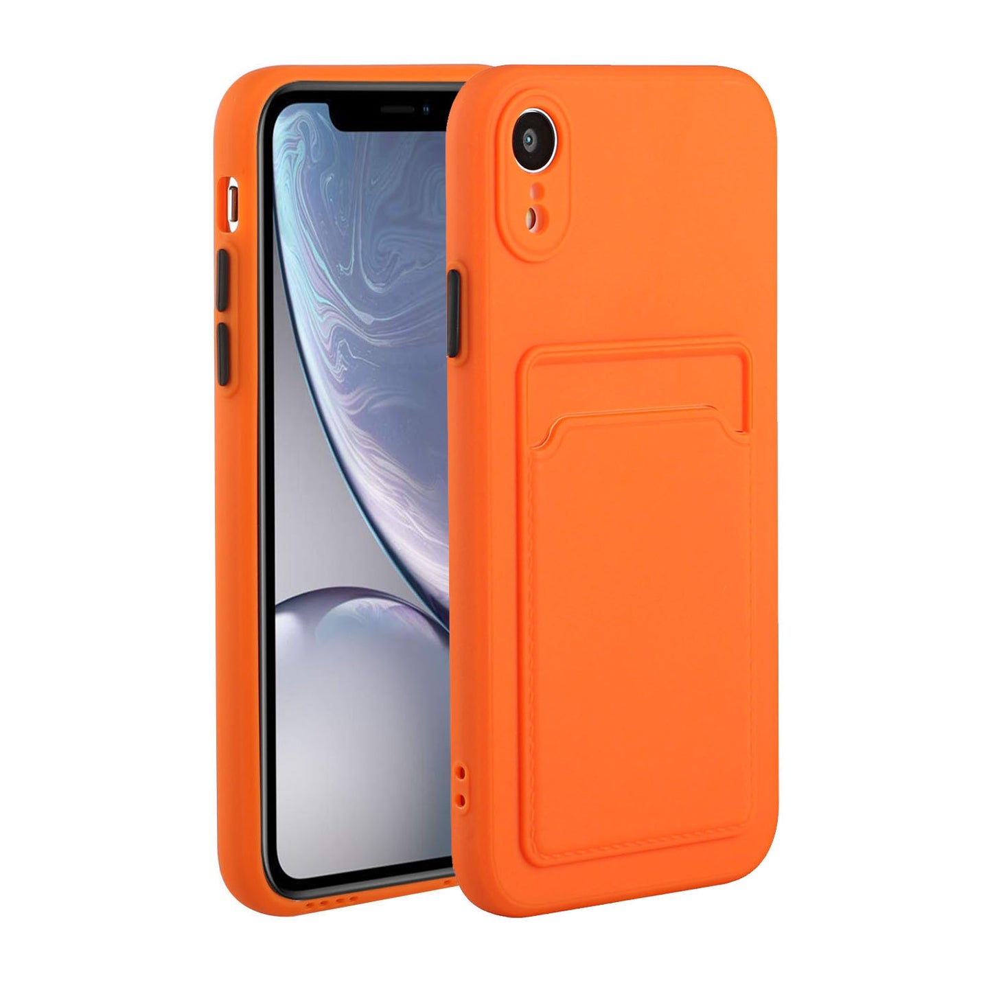 For Apple iPhone XR Shockproof TPU Case with Card Holder - Durable & Lightweight Design