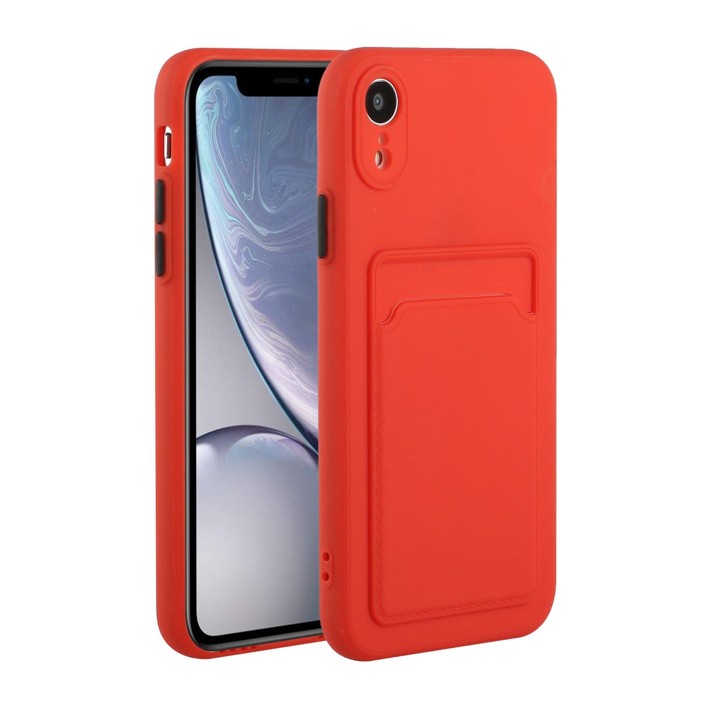 For Apple iPhone XR Shockproof TPU Case with Card Holder - Durable & Lightweight Design