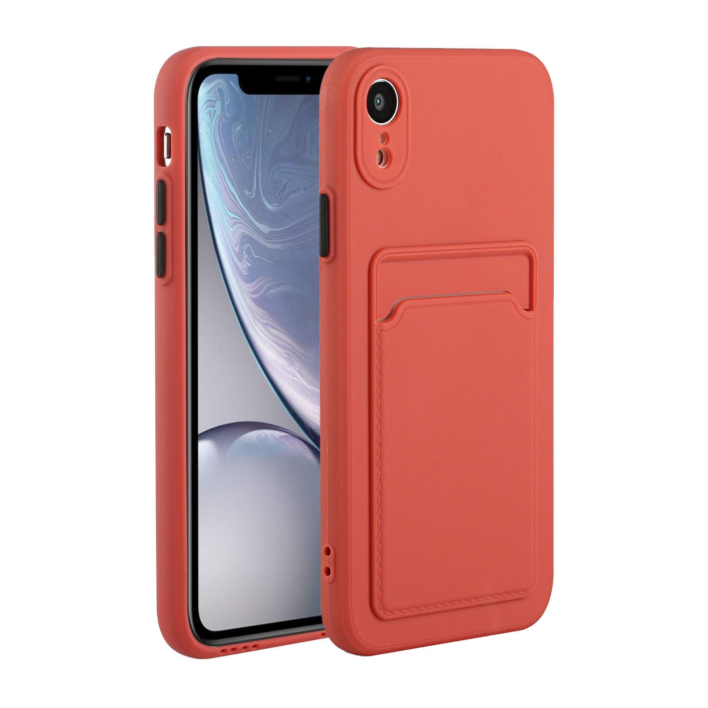 For Apple iPhone XR Shockproof TPU Case with Card Holder - Durable & Lightweight Design