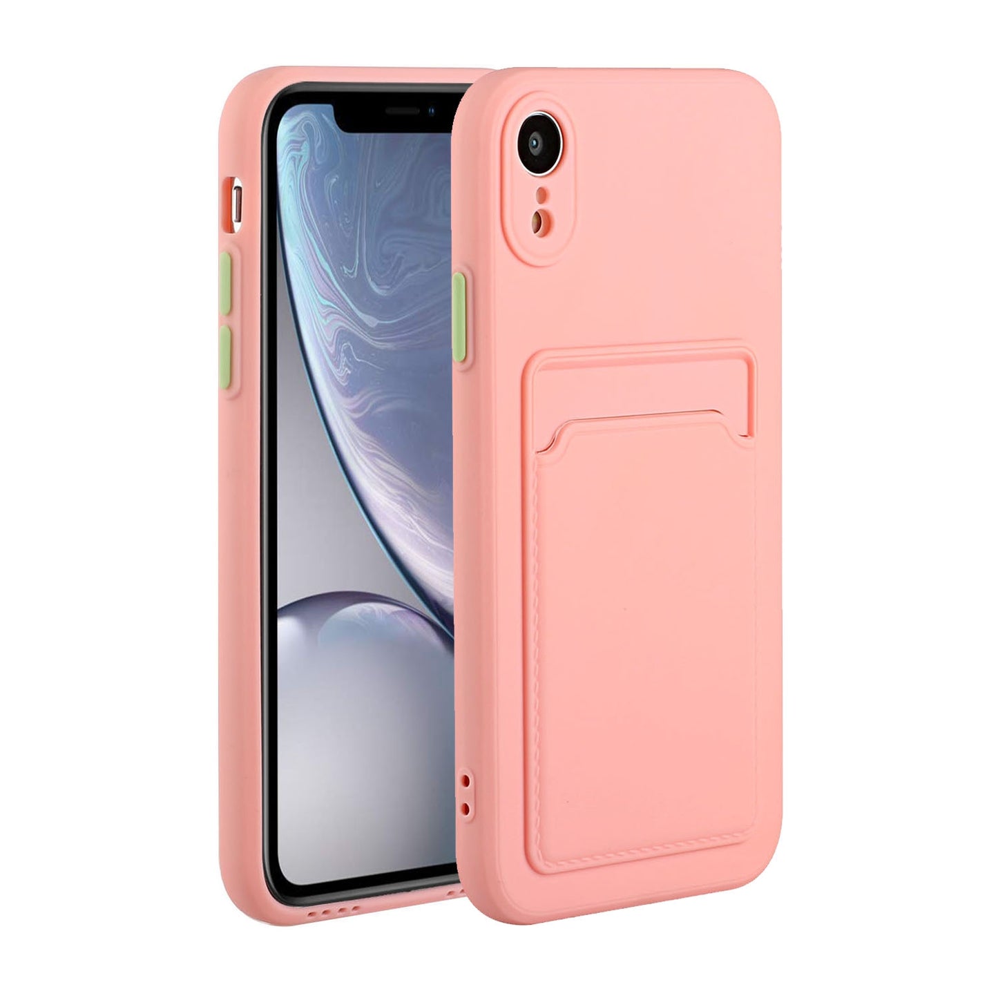 For Apple iPhone XR Shockproof TPU Case with Card Holder - Durable & Lightweight Design