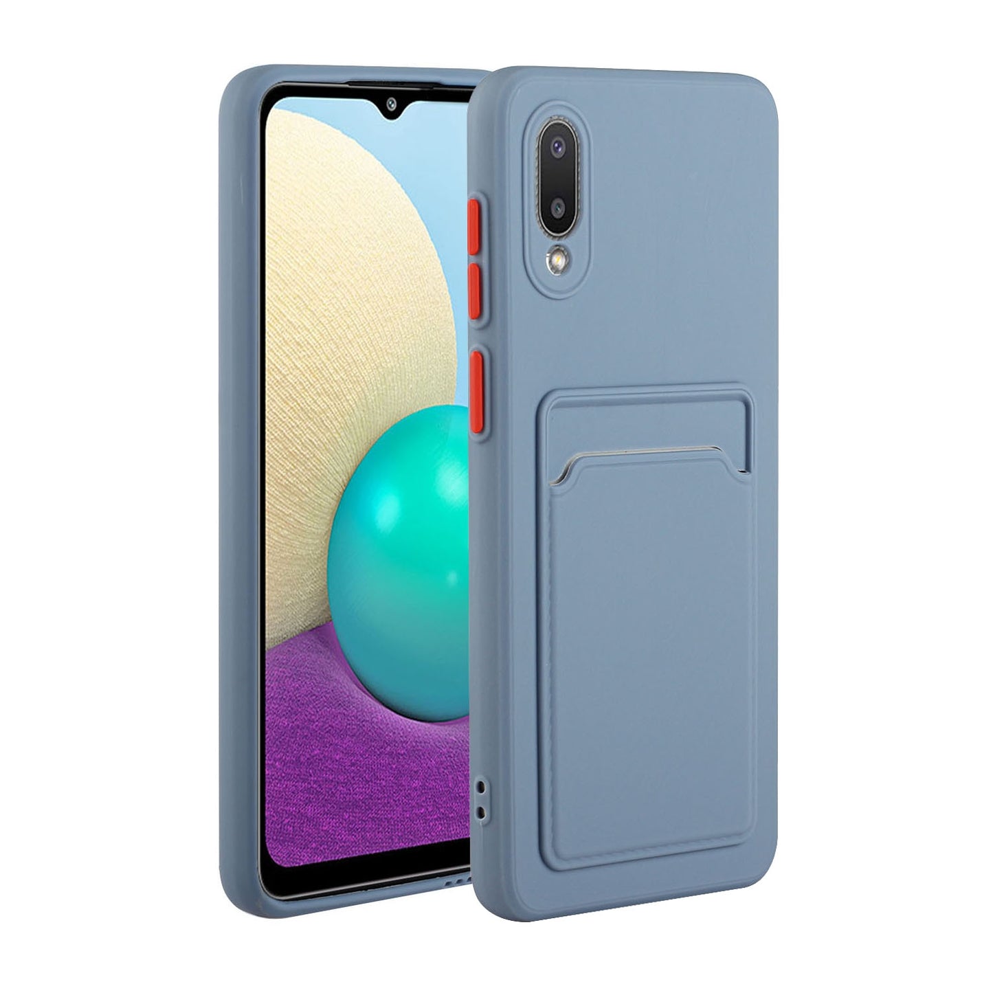 For Samsung Galaxy A02 Shockproof TPU Case with Card Holder - Durable & Lightweight Design