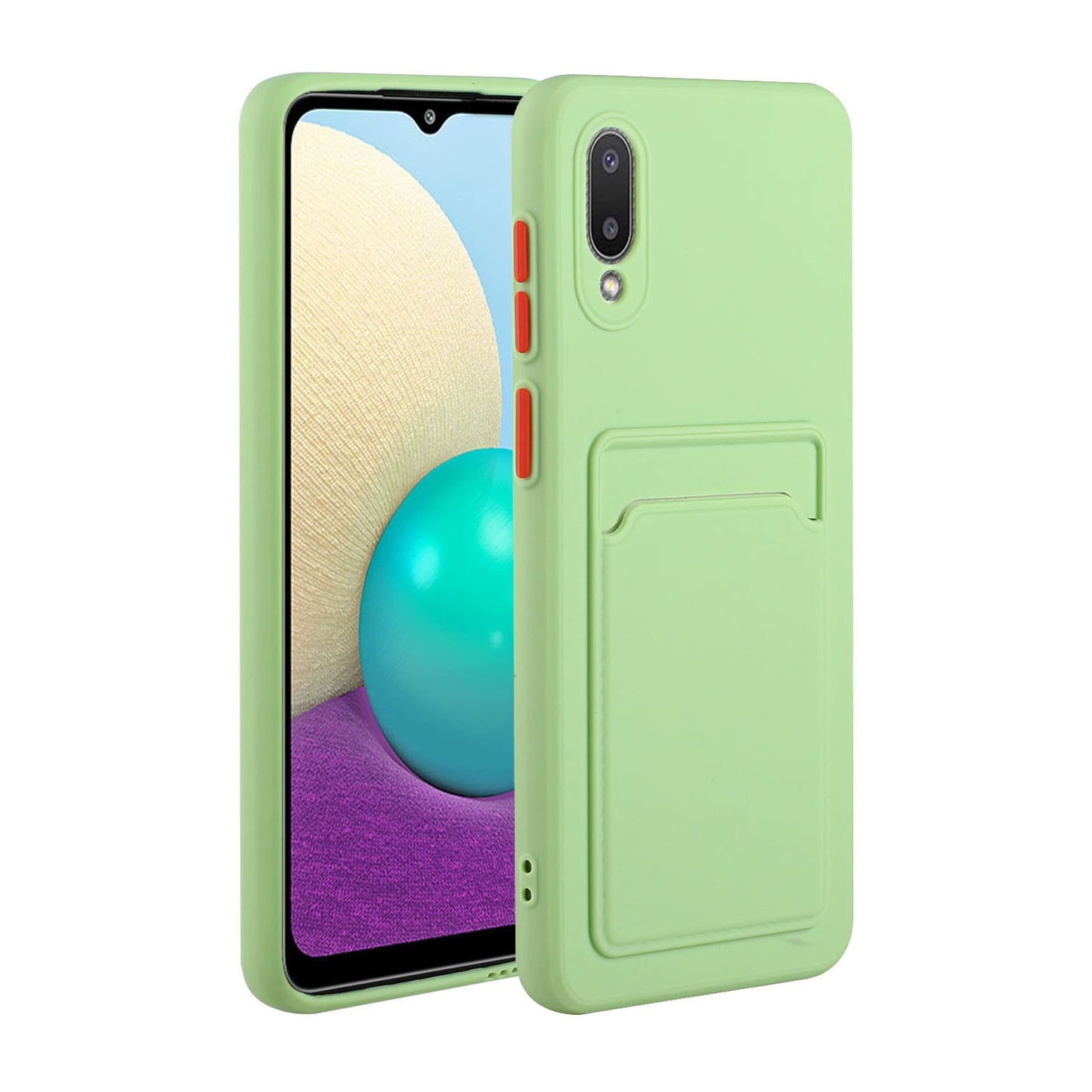 For Samsung Galaxy A02 Shockproof TPU Case with Card Holder - Durable & Lightweight Design