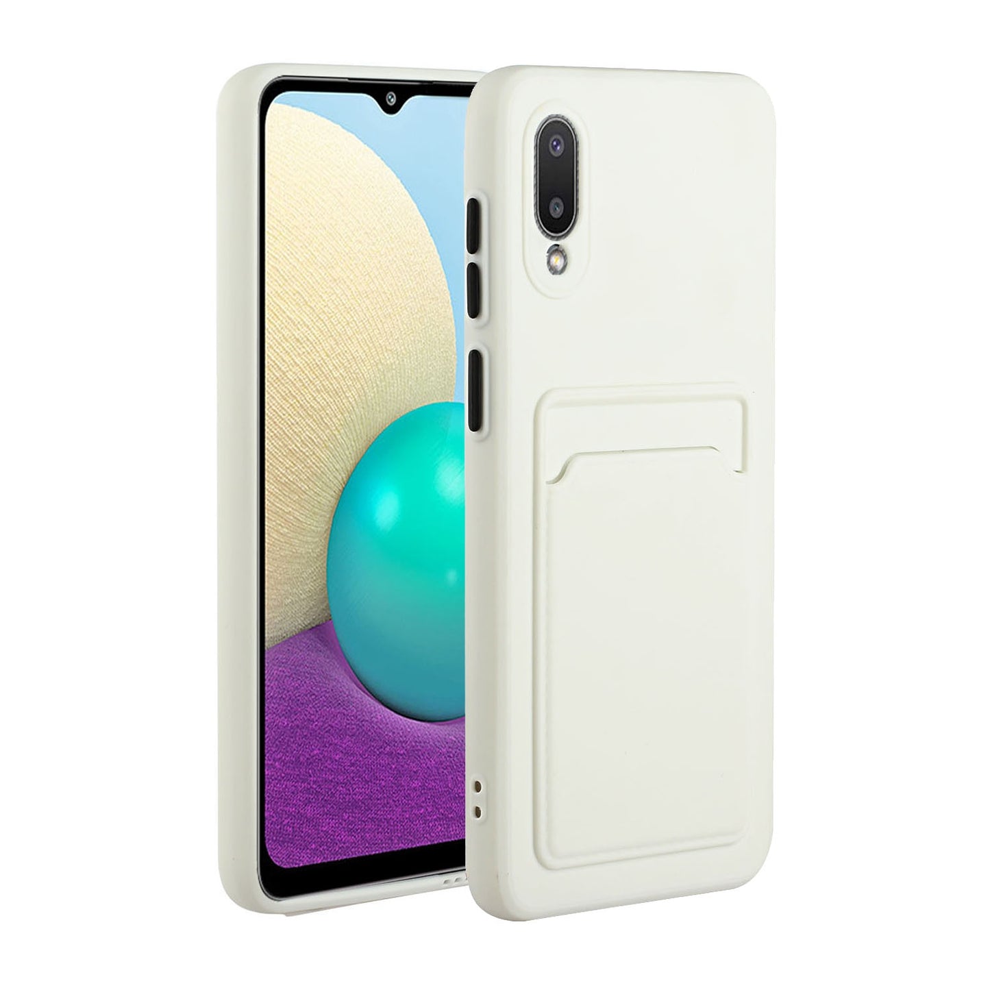 For Samsung Galaxy A02 Shockproof TPU Case with Card Holder - Durable & Lightweight Design