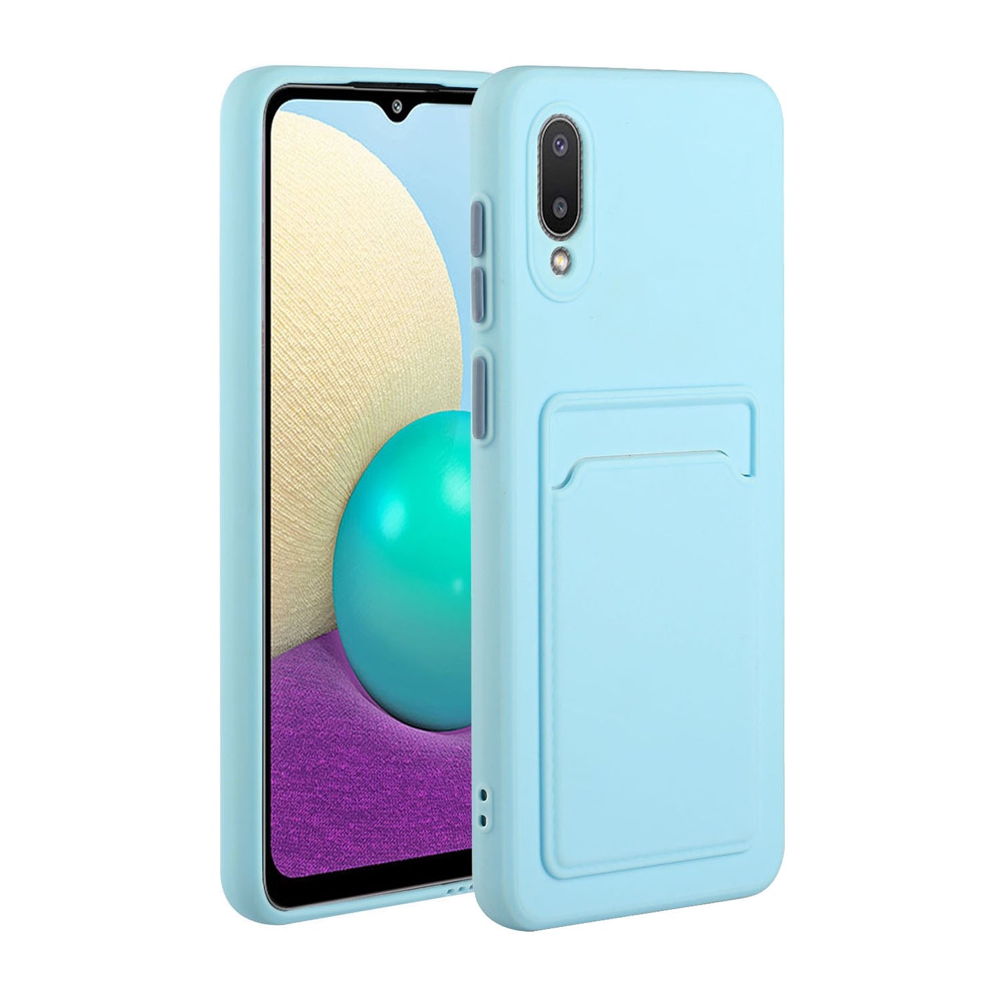 For Samsung Galaxy A02 Shockproof TPU Case with Card Holder - Durable & Lightweight Design