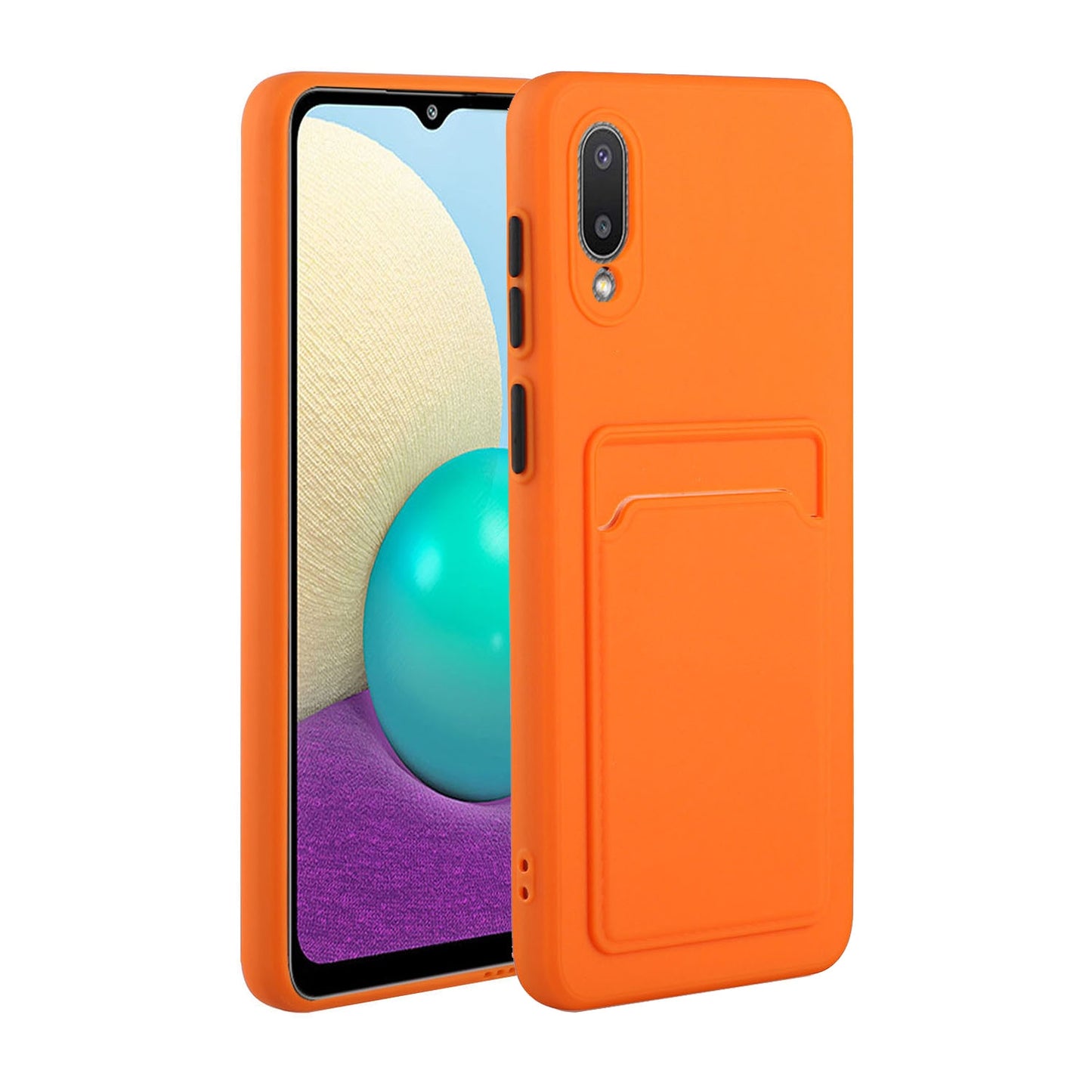For Samsung Galaxy A02 Shockproof TPU Case with Card Holder - Durable & Lightweight Design