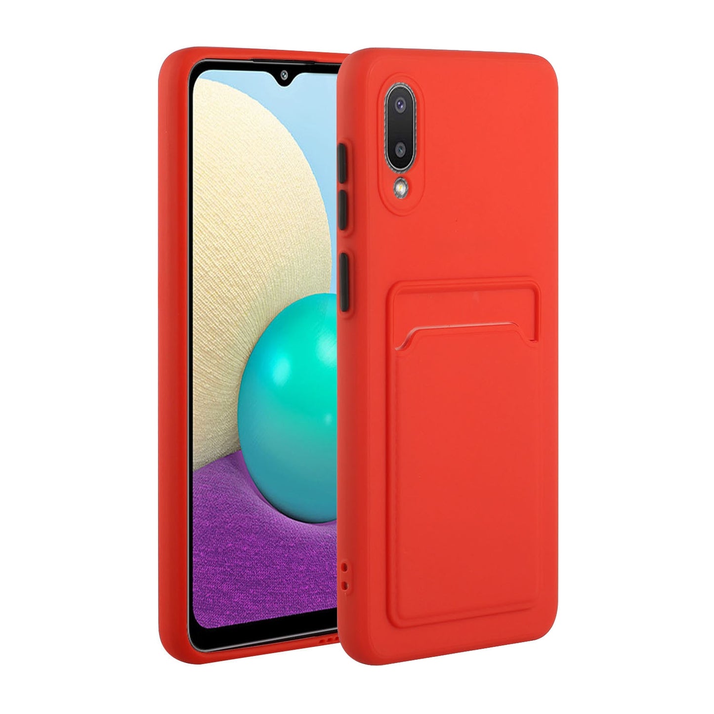 For Samsung Galaxy A02 Shockproof TPU Case with Card Holder - Durable & Lightweight Design