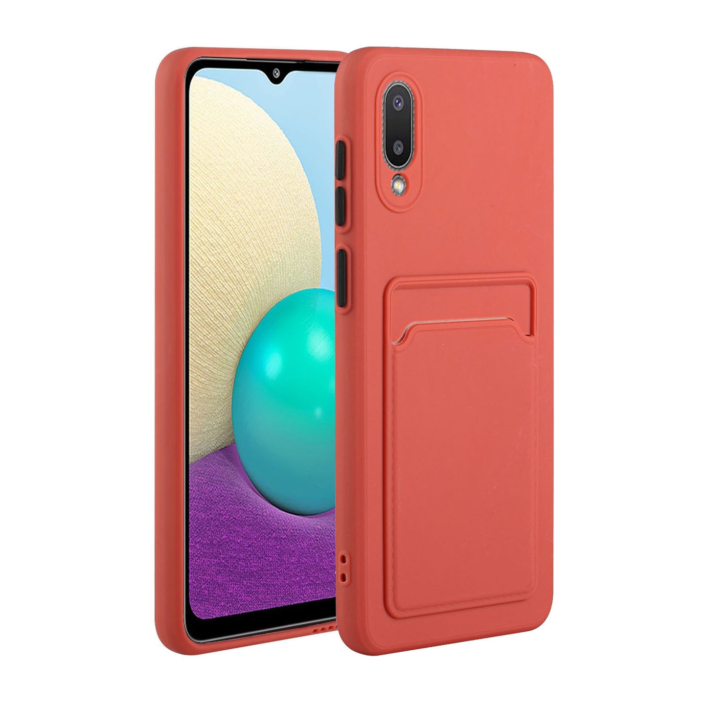 For Samsung Galaxy A02 Shockproof TPU Case with Card Holder - Durable & Lightweight Design