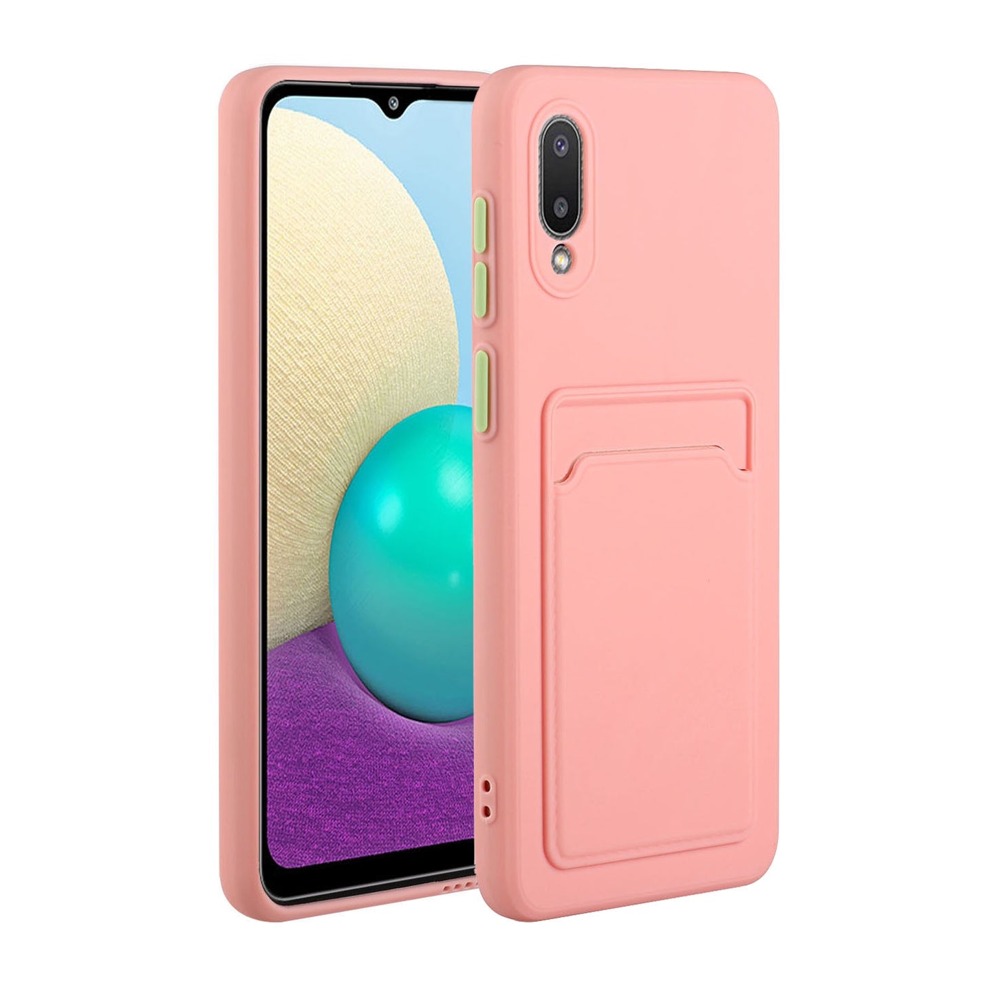 For Samsung Galaxy A02 Shockproof TPU Case with Card Holder - Durable & Lightweight Design