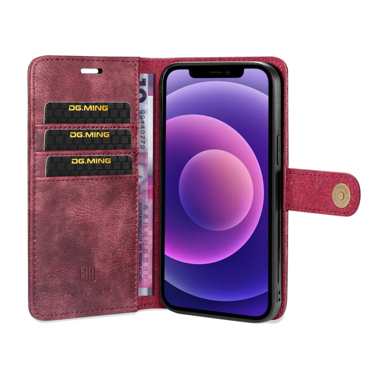 iPhone 13 Mini Leather Wallet Case - Detachable & Magnetic - Card Slots