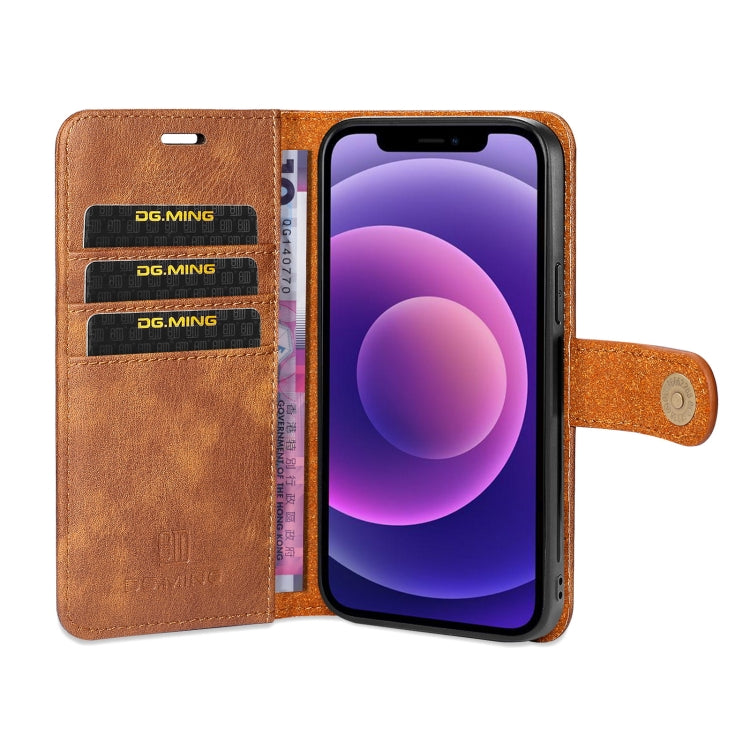 iPhone 13 Mini Leather Wallet Case - Detachable & Magnetic - Card Slots