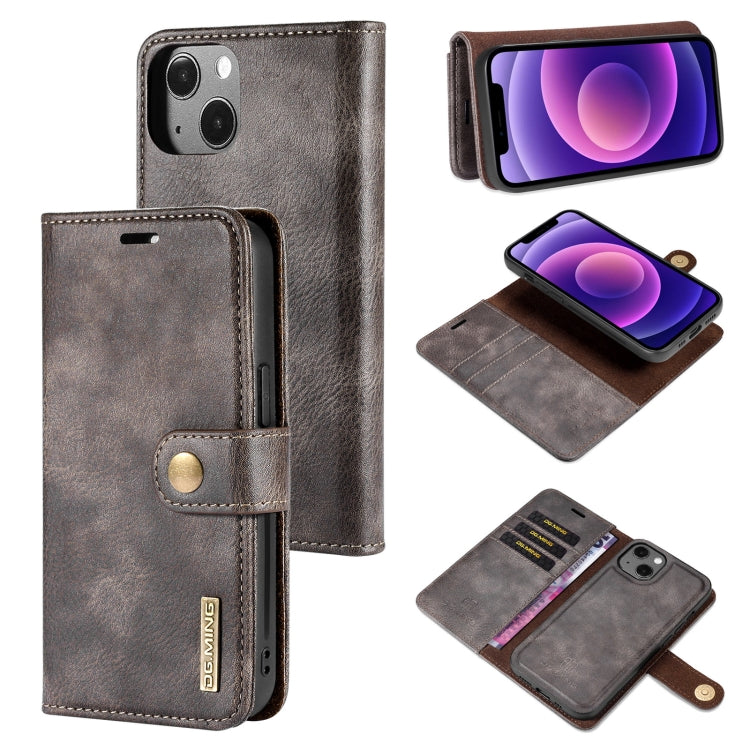 iPhone 13 Leather Wallet Case - Detachable & Magnetic - Card Slots