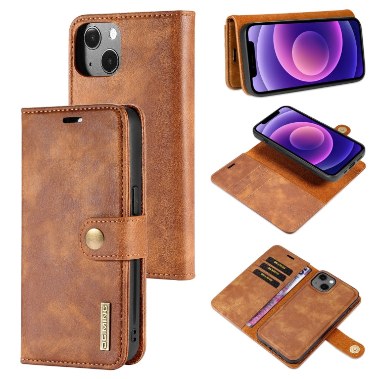 iPhone 13 Leather Wallet Case - Detachable & Magnetic - Card Slots