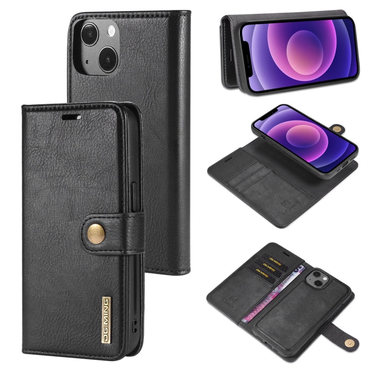 iPhone 13 Leather Wallet Case - Detachable & Magnetic - Card Slots