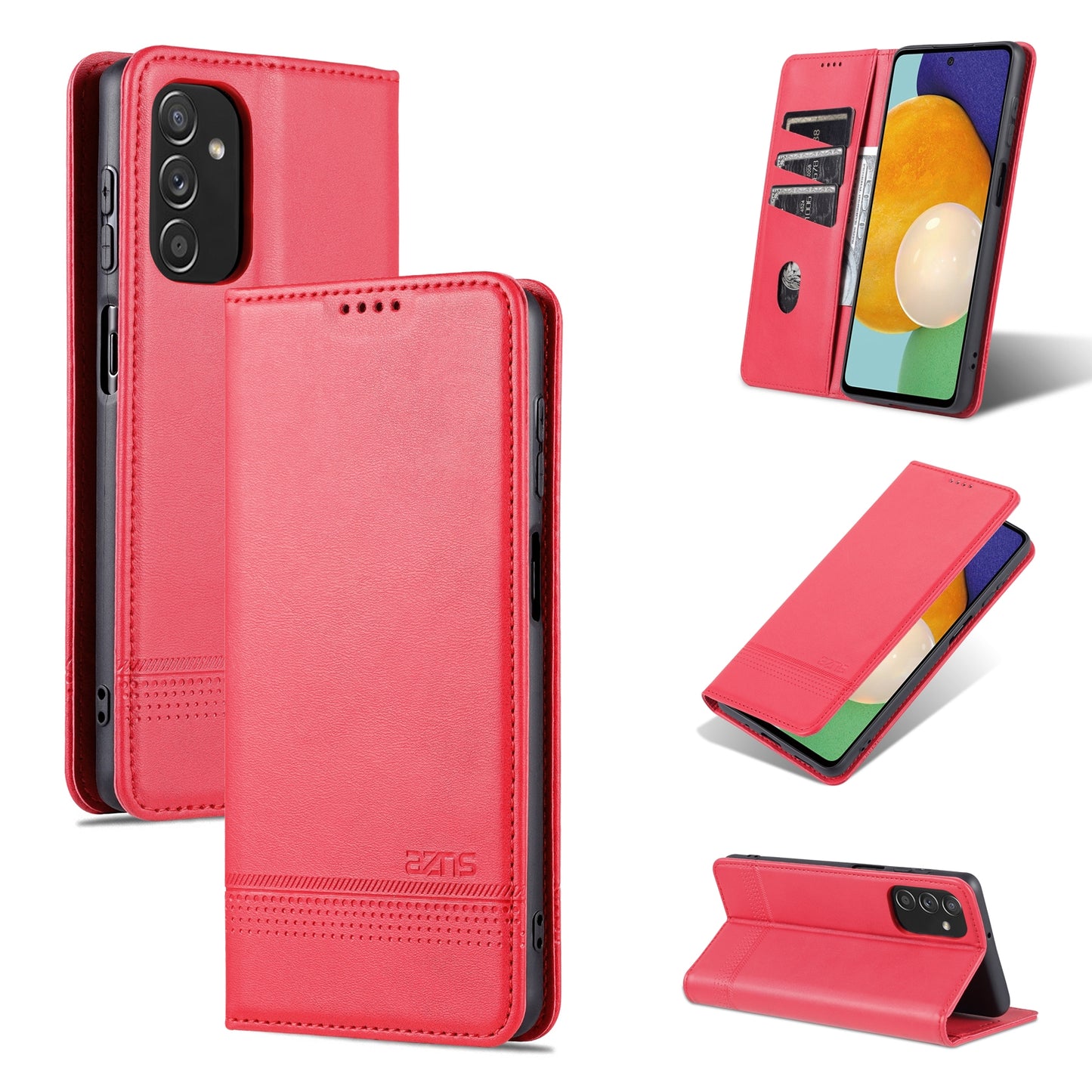 For Samsung Galaxy M52 5G Leather Wallet Case with Card Holder & Magnetic Closure