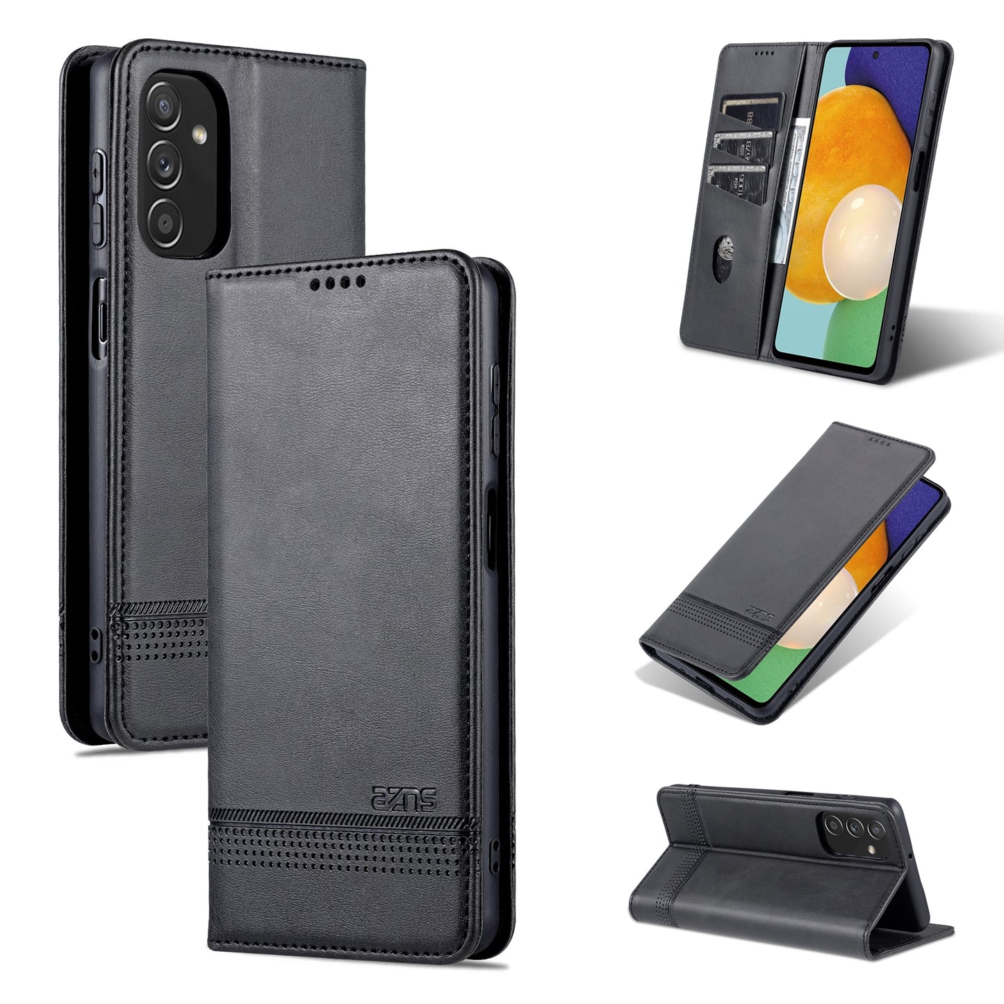 For Samsung Galaxy M52 5G Leather Wallet Case with Card Holder & Magnetic Closure