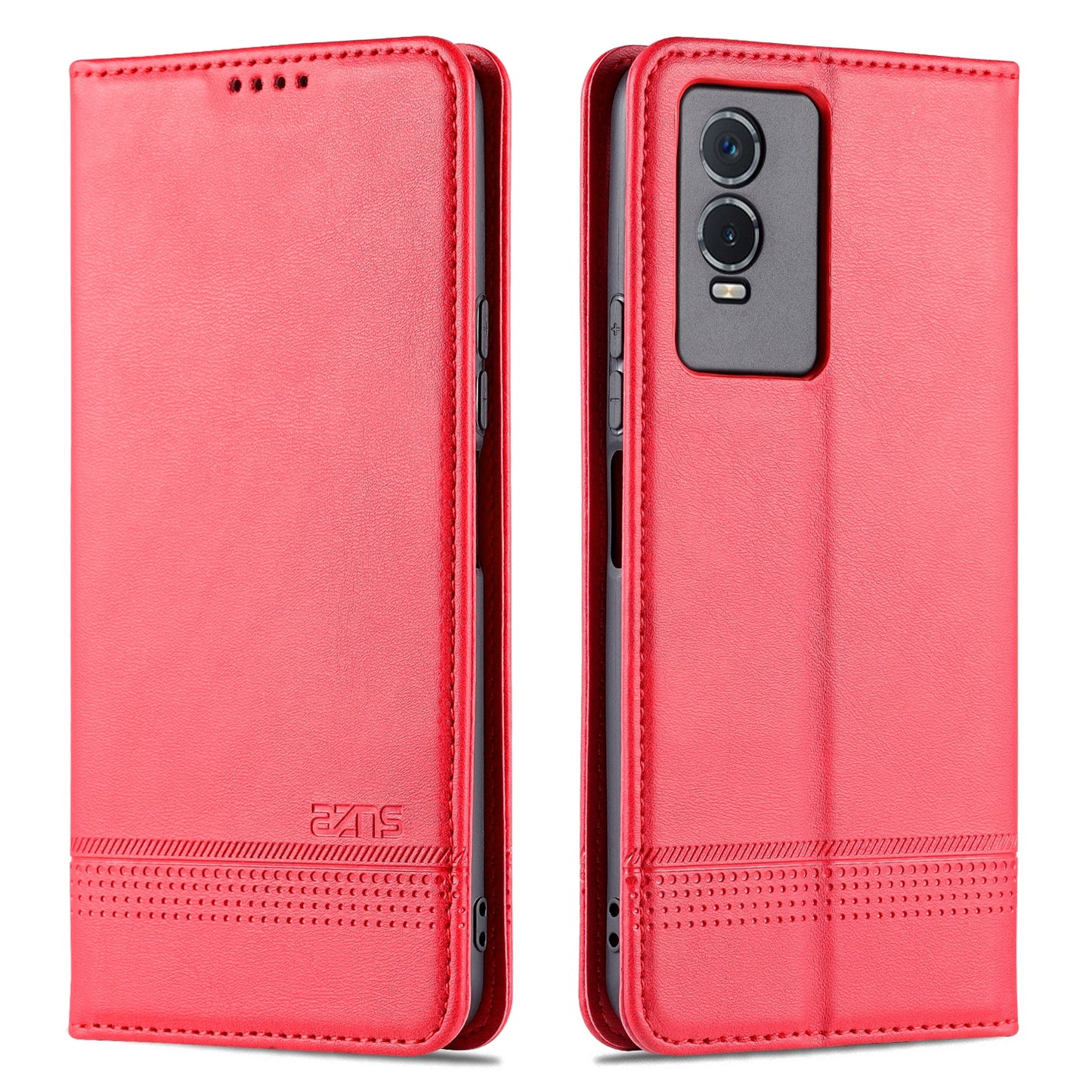 For Vivo Y76s/Y74s Leather Wallet Case with Card Holder & Magnetic Closure