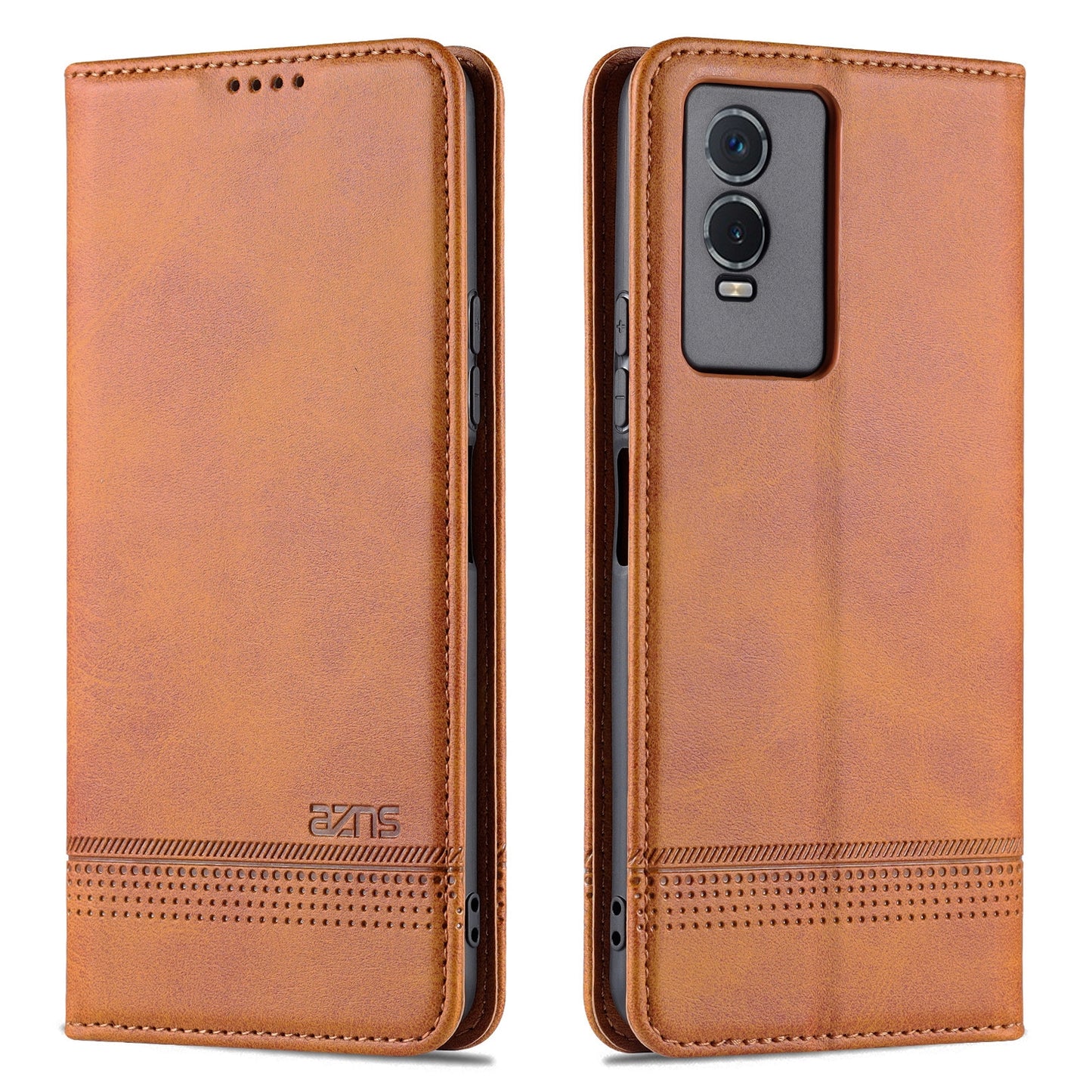 For Vivo Y76s/Y74s Leather Wallet Case with Card Holder & Magnetic Closure