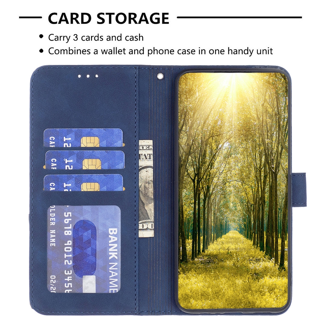 For Xiaomi 12 Lite Rhombus Texture Leather Phone Case with Magnetic Buckle and Card Holder