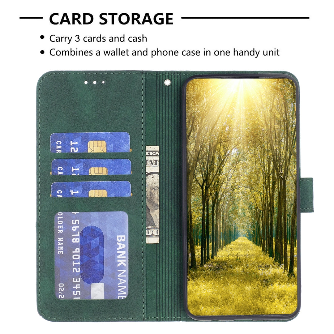 For Xiaomi 12 Lite Rhombus Texture Leather Phone Case with Magnetic Buckle and Card Holder