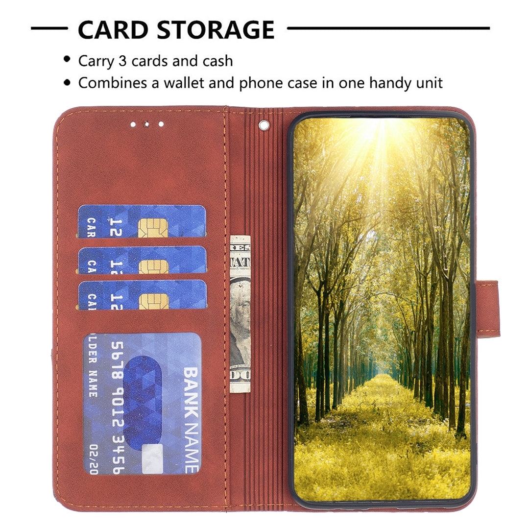 For Xiaomi 12 Lite Rhombus Texture Leather Phone Case with Magnetic Buckle and Card Holder
