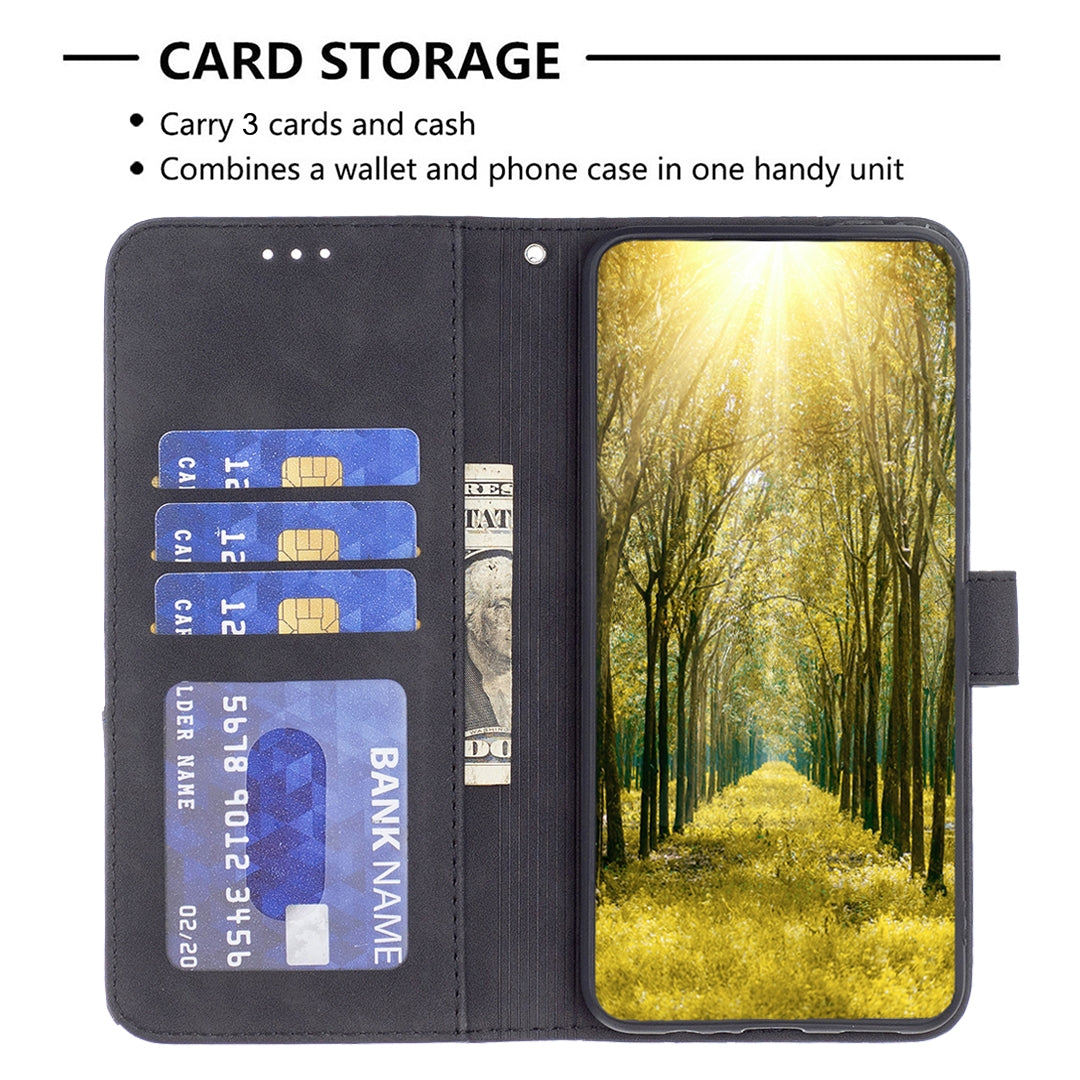 For Xiaomi 12 Lite Rhombus Texture Leather Phone Case with Magnetic Buckle and Card Holder