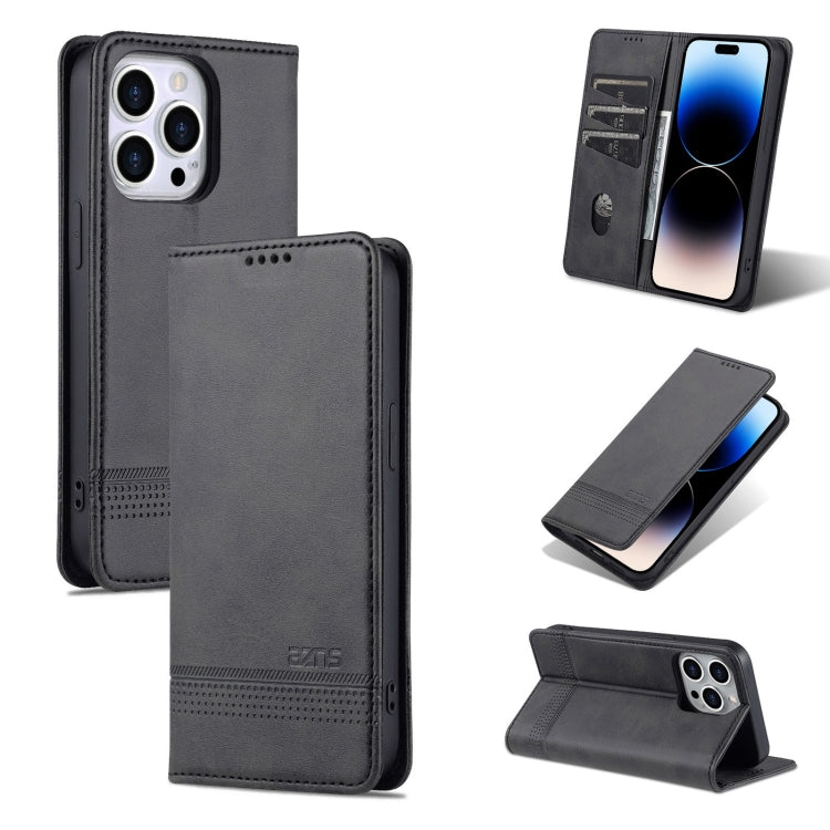 iPhone 14 Pro Leather Wallet Case with Card Holder & Magnetic Closure