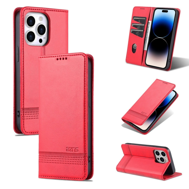 iPhone 14 Pro Leather Wallet Case with Card Holder & Magnetic Closure