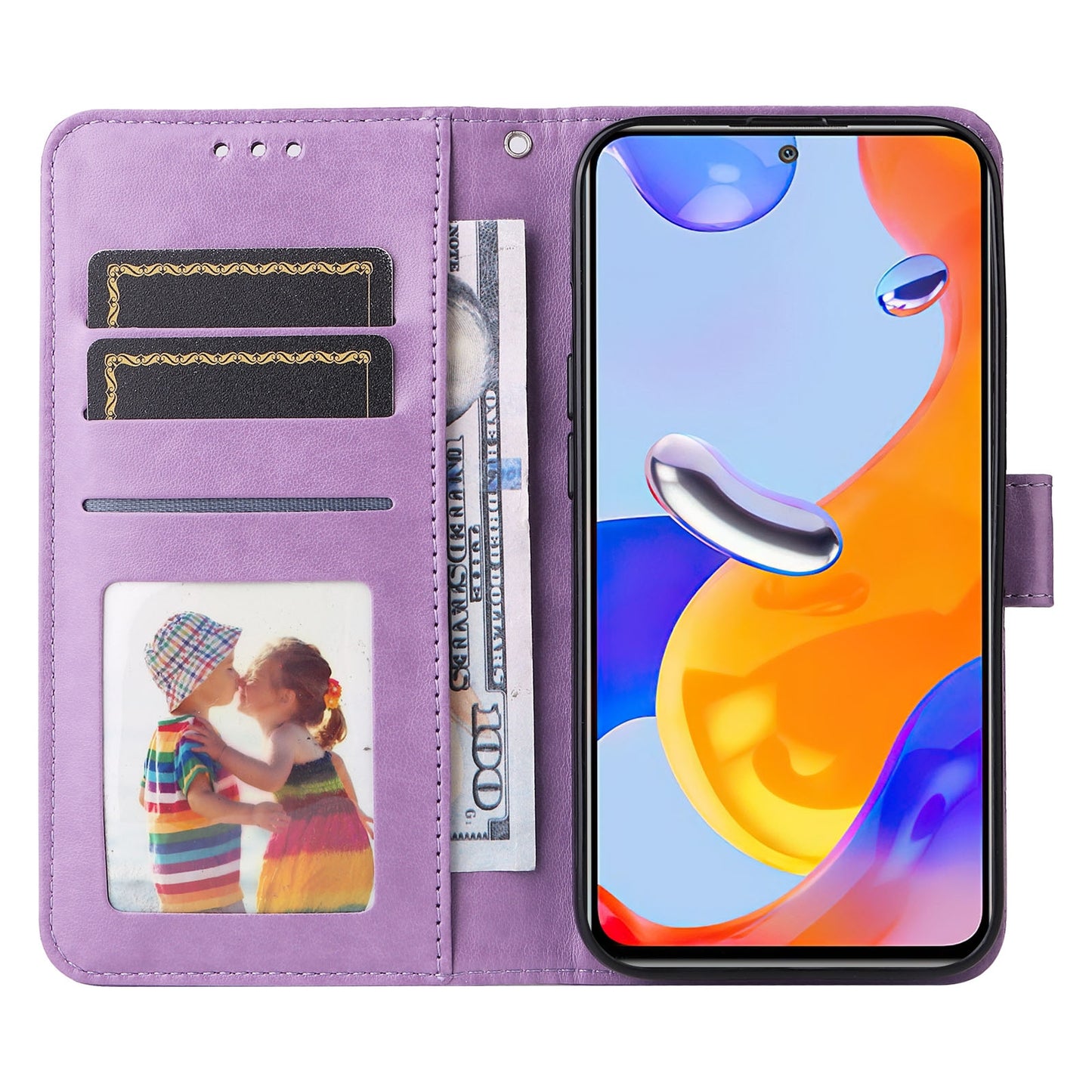 Xiaomi Redmi Note 11 Pro 5G Sunflower Embossed Leather Wallet Phone Case with Kickstand and Card Holder